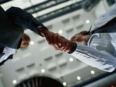 Bookkeepers handshake